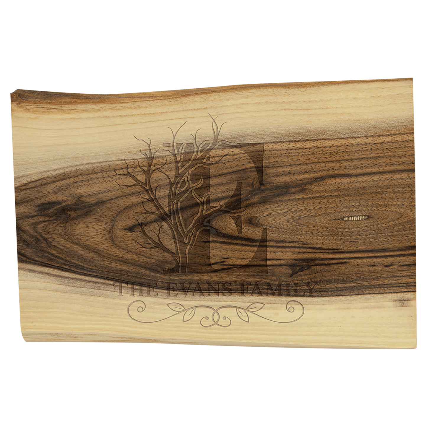 Engraved Black Walnut Bar Cutting Board