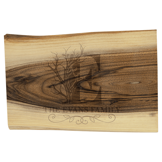 Engraved Black Walnut Bar Cutting Board