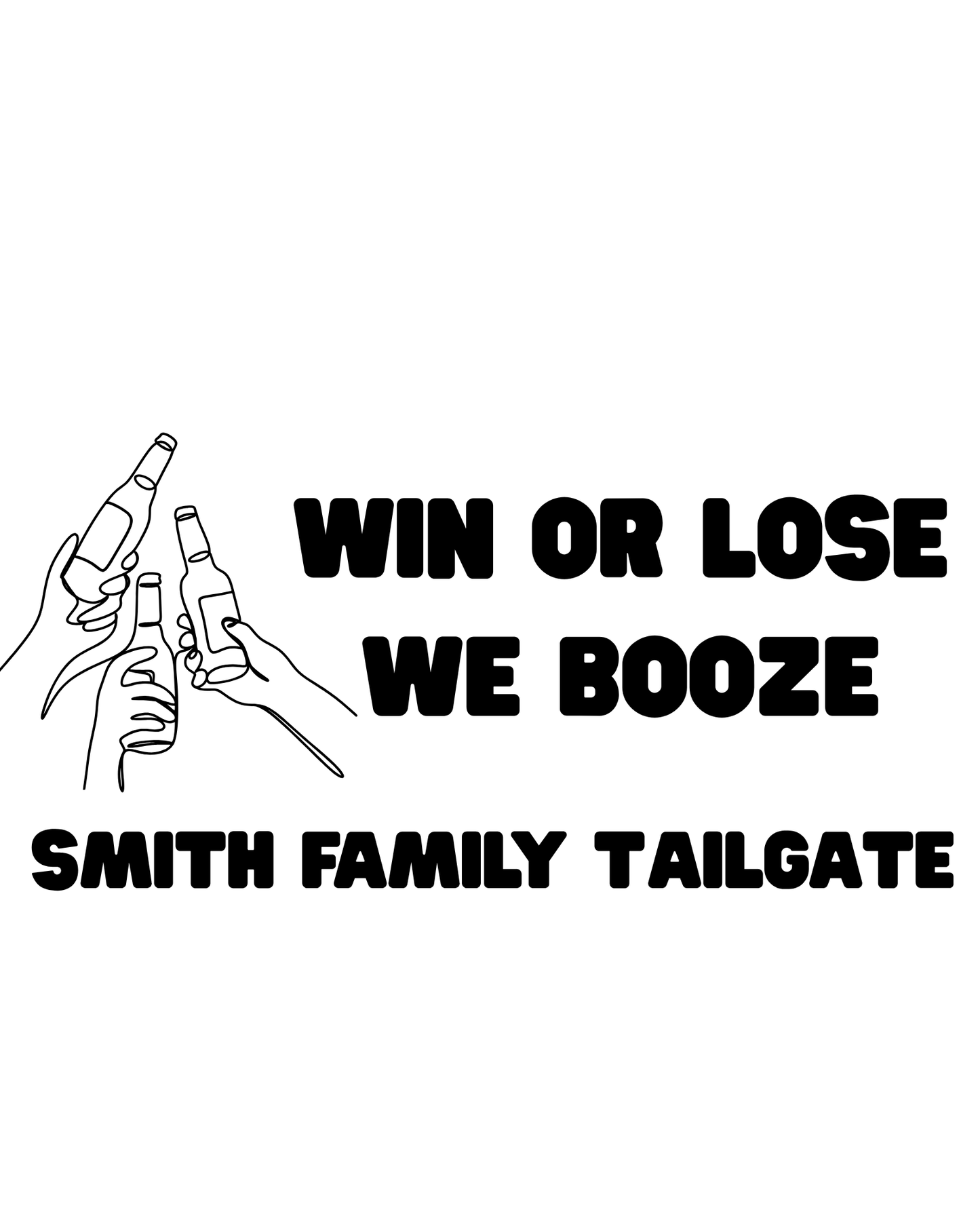Custom Acrylic Tailgate Sign with Magnetic Wood Holder