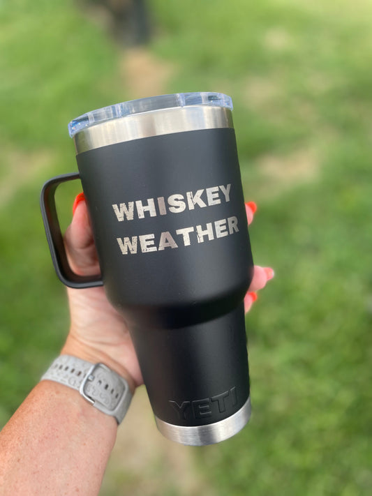 Whiskey Weather Yeti 30oz Travel Mug w/Magslider lid