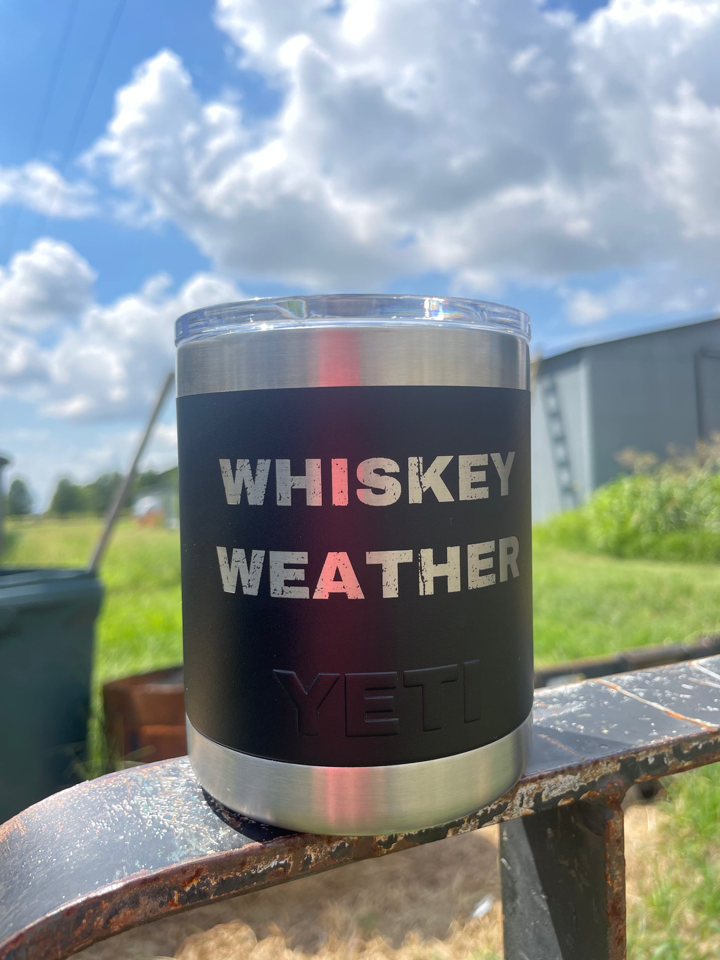 Whiskey Weather Yeti 10oz lowball w/Magslider lid