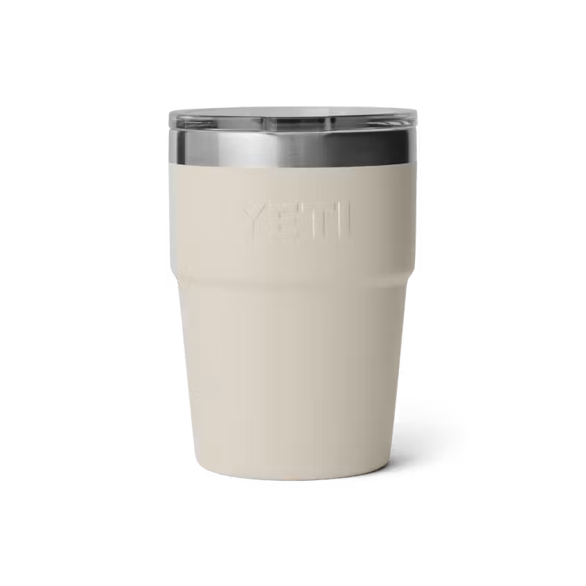Cape Taupe YETI 16oz Stackable Cup with custom laser engraving