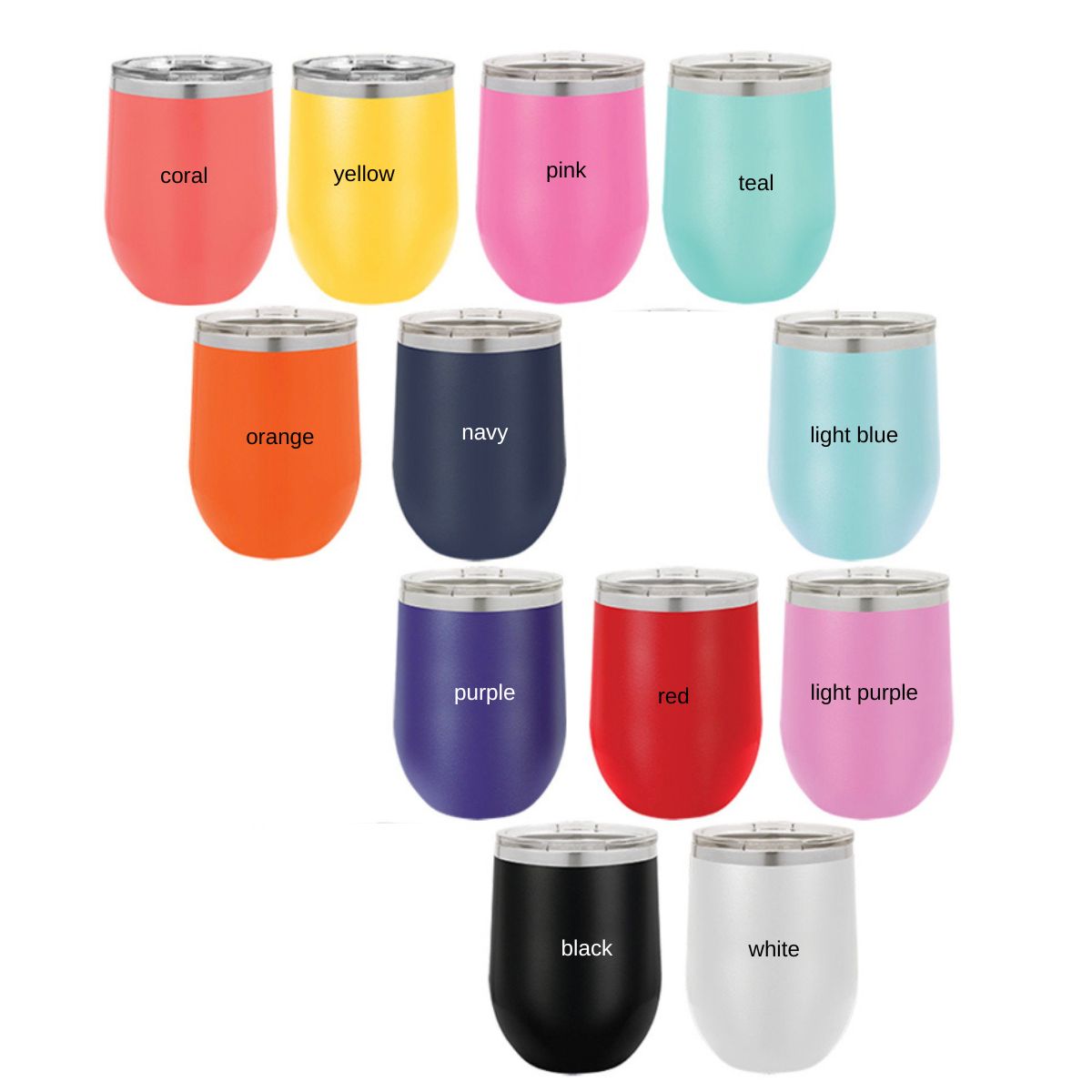 12 oz Stainless Steel Wine Tumbler