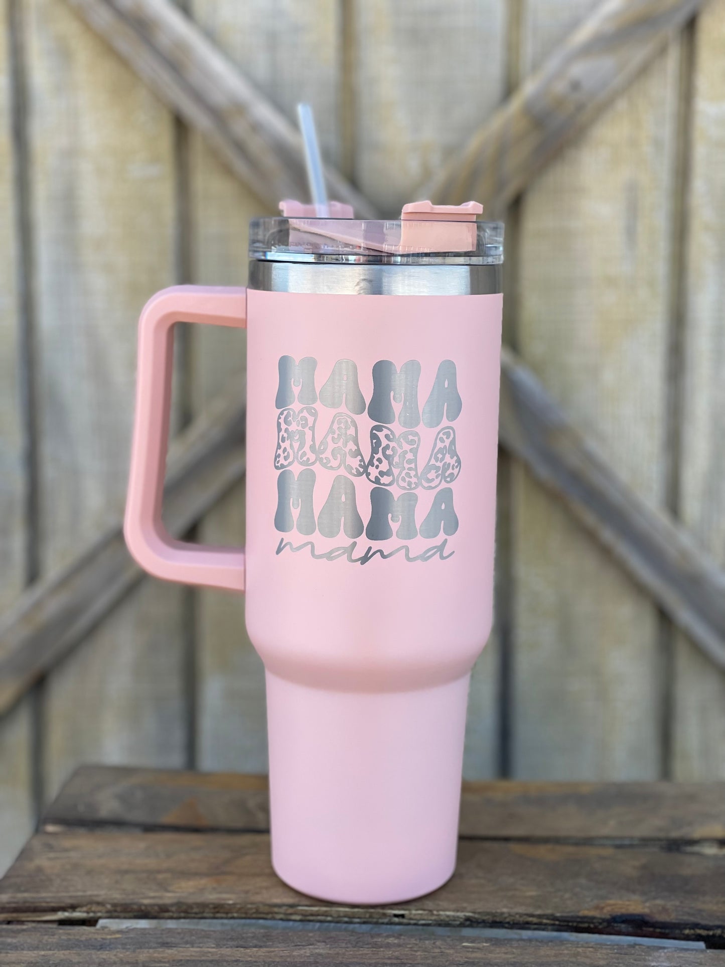 Handle Cup 40 oz with lid (Custom One Side Engrave)